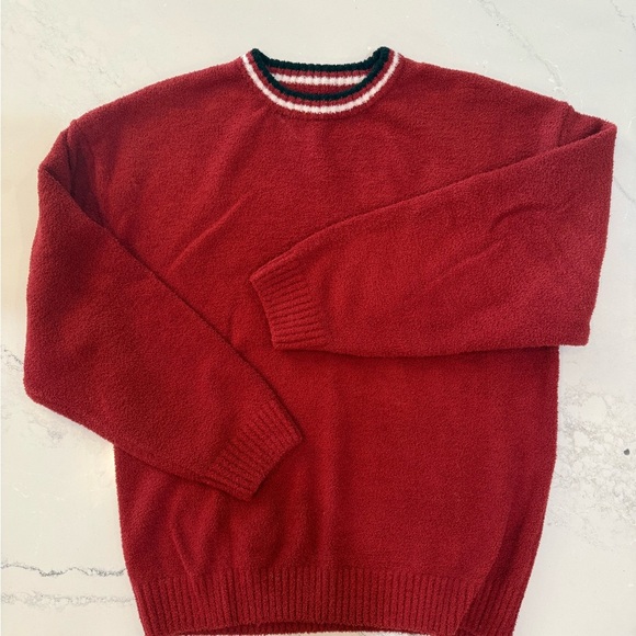 David Archy Fleece Buffalo Check Crew Neck Pajama Set Loungewear with Pockets - Picture 6 of 9